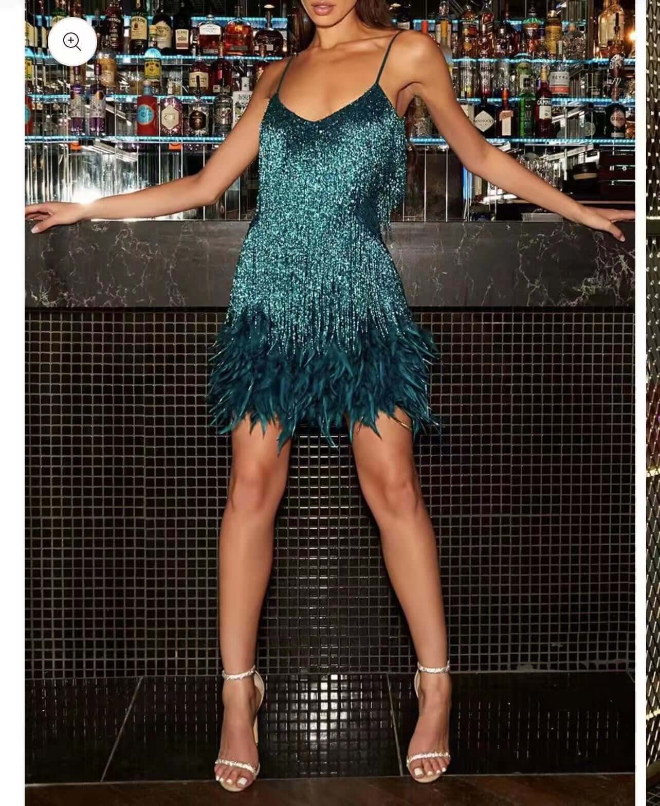 Women's Tassel Feather Dress