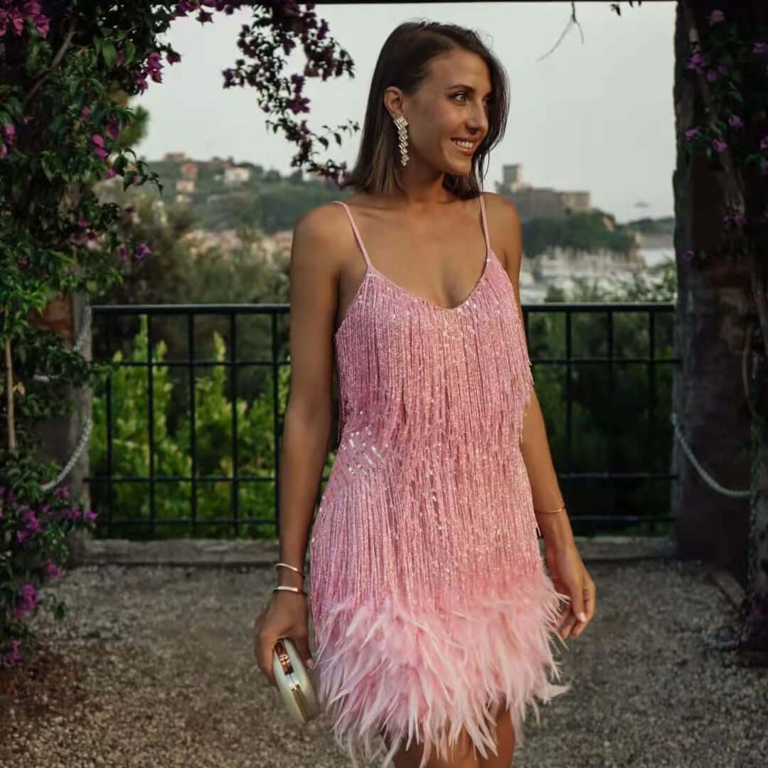 Women's Tassel Feather Dress